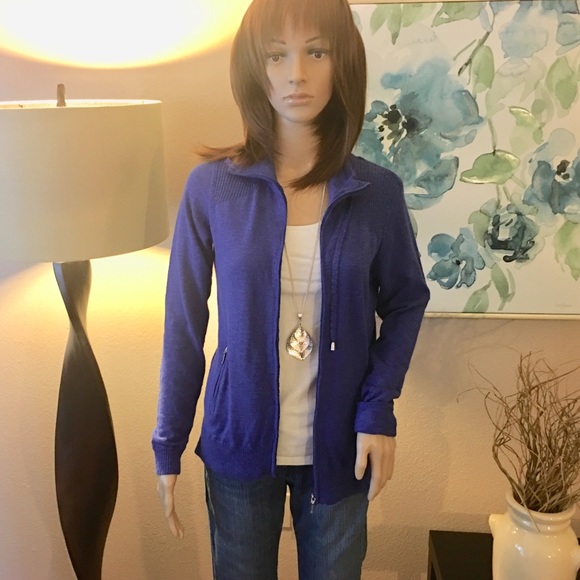 Adorable Zipper Cardigan With Drawstring Collar - Picture 1 of 7